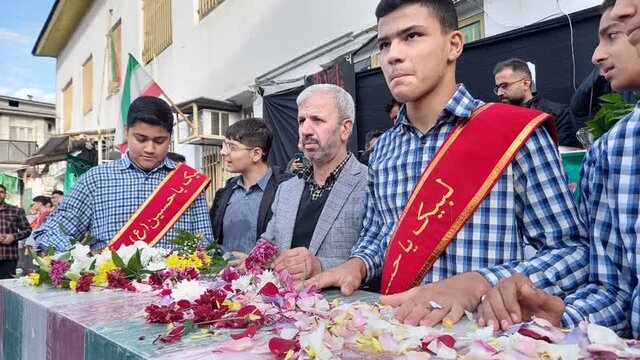 زنگ شهدا / مشق شهدایی دانش آموزان مازندرانی با همسنگران بهشتی